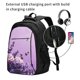 thumbnail image 2 of Fotbe Lavender Roses Arrangement Mochila con Estampado y Puerto USB para Hombre y Mujer, Mochila Antirrobo, Mochila de Viaje, Mochila Escolar, Mochila Universitaria, 2 of 7