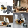 thumbnail image 3 of Labymos Whiskey Stones Set 9 Granite Whiskey Chill Rocks with Wooden Box and Velvet Bag, 3 of 8