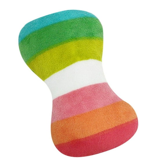 Pet Dog Vocalization Toy Teeth Dog Toy Rainbow Bones Pet Supplies