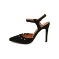 thumbnail image 4 of New Women Toi et Moi Pane-01 Faux Suede Pointy Toe d'Orsay Ankle Strap Stiletto, 4 of 5