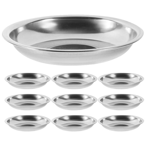 10 cuencos de acero inoxidable para mojar, condimentos, aceite de chile, salsas, etc