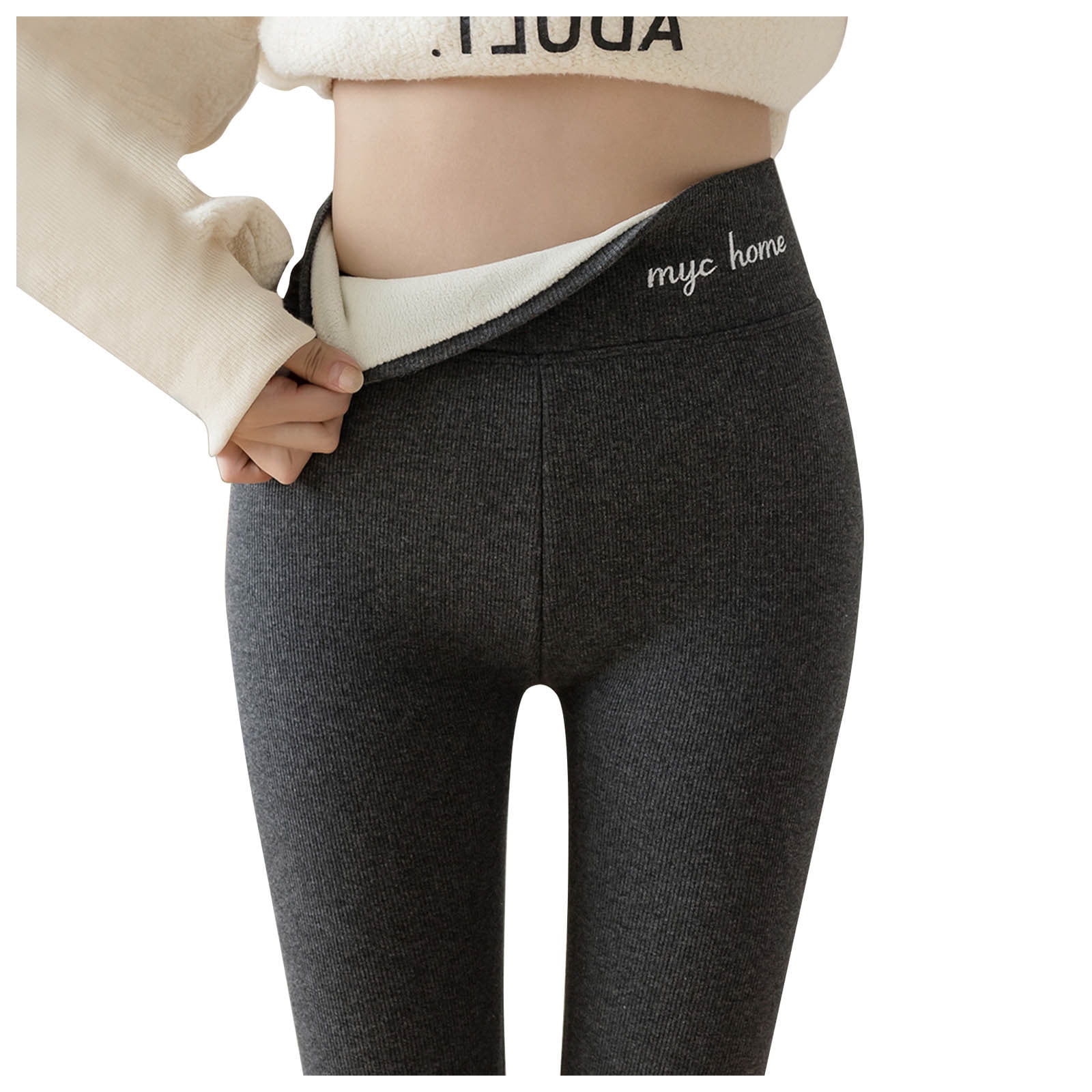 Yoga Pants with Pockets Women's Warm And Thickened Cashmere Wear In Winter  High Waist Lamb Cashmere Leggings And Cold Trousers Work Pants 