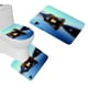 thumbnail image 1 of ABPHQTO El pato tranquilo azul va Juego de alfombras de baño de 3 piezas Alfombra de baño Alfombra de contorno y tapa de inodoro ABPHQTO Cont-CHAPPLE-11397, 1 of 2