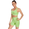 thumbnail image 5 of Conjunto de Top y pantalones cortos con sujetador de Yoga para mujer, ropa de entrenamiento ajustada para gimnasio, traje de talla grande, Sujetador deportivo, Top de Yoga, ropa deportiva para Fitness, 5 of 5