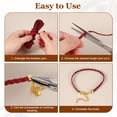 thumbnail image 4 of Uxcell 5mm Braided Leather Cord, 5.47 Yards PU Flat Leather String Strip Rope with 10 Gold Ribbon Crimp Ends for Necklaces Bracelets Lanyard, Jewelry Making DIY Projects, Medium Red, 4 of 6