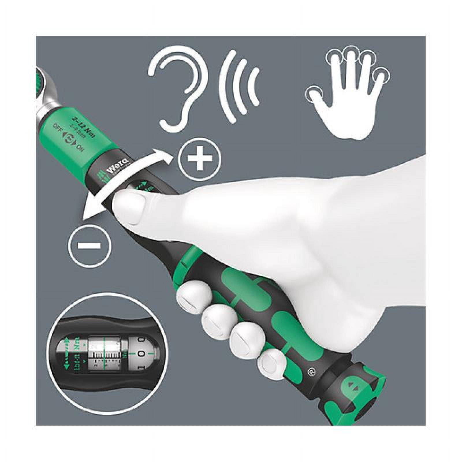 Wera Safe-Torque A 2 Torque Wrench Set 1 - 1/4" Hexagonal, 2-12 Nm, 23 Pieces