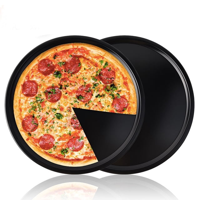 Oleegame 1PC Clean Size Bakeware Pan Pizza Perfect Nonstick 12inch To And Easy Non Stick Kitchen,Dining & Bar Black
