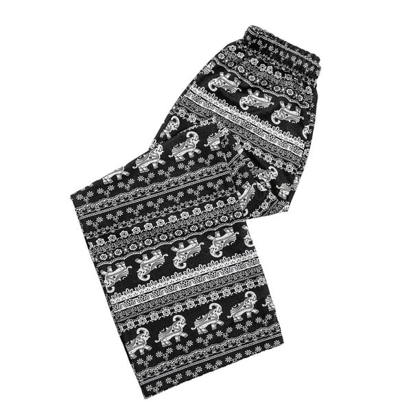 Pantalones de yoga bohemios para mujer, cintura alta, para festivales de verano, exteriores e interiores. Estilo C