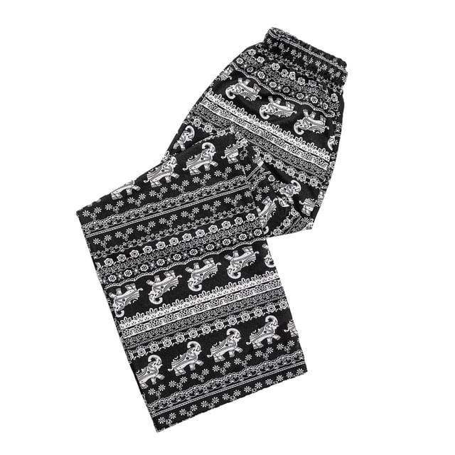 Pantalones bohemios para mujer, pantalones anchos para verano, informales, para playa, festivales, Estilo C