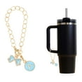 thumbnail image 3 of Unique Bargains 1 Pc Chain Bow Letter A Water Cup Pendant for Travelling Blue Alloy, 3 of 5