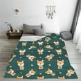 thumbnail image 5 of Pofeuu Cute Shiba Print Ultra-Soft Micro Fleece Blanket,for Bed Or Sofa,All Season Throw Blankets Flannel Blanket-50"x40", 5 of 7