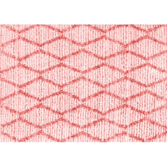 Ahgly Company Indoor Rectangle Trellis Red Modern Area Rugs, 2' x 3'