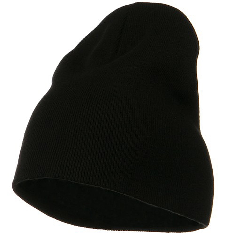 Big Size Superior Cotton Short Knit Beanie Black XL3XL