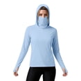 thumbnail image 6 of HBYJLZYG Women's Long Sleeve Hooded Top with Face Cover and Thumbholes, UPF 50+ Sun Protection Lightweight Outdoor Athletic Shirt for Running and Hiking, 6 of 6