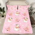 thumbnail image 2 of Castle Fairy Children Santa Claus 3pcs Twin Sheet Sets,Christmas Tree Twin Fitted Sheet,Happy New Year Breathable Flat Sheet,Breathable Home Decor, 2 of 7