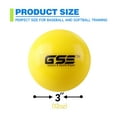 thumbnail image 3 of GSE Games & Sports Expert 3-Pack Weighted Practice Softballs, Training Baseballs for Practice Catching, Outdoor Pitching, Batting, Throwing, Speed Training on Playgrounds - Yellow 12oz, 3 of 7