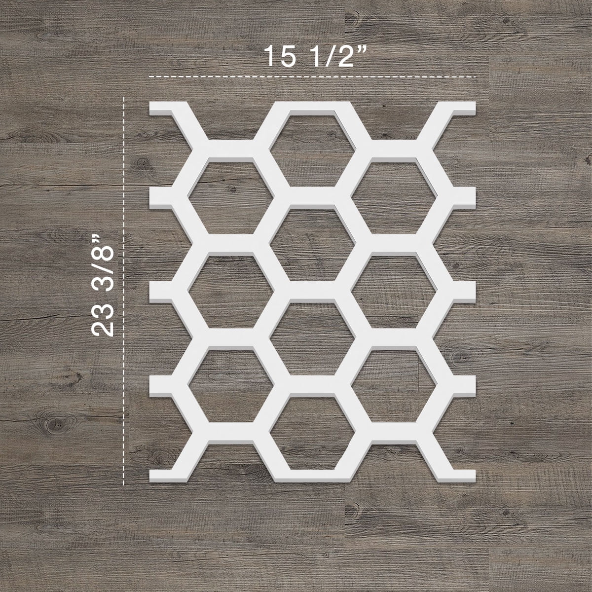 Ekena Millwork 15 1/2"W x 23 3/8"H x 3/8"T Large Westmore Decorative Fretwork Wall Panels in Architectural Grade PVC
