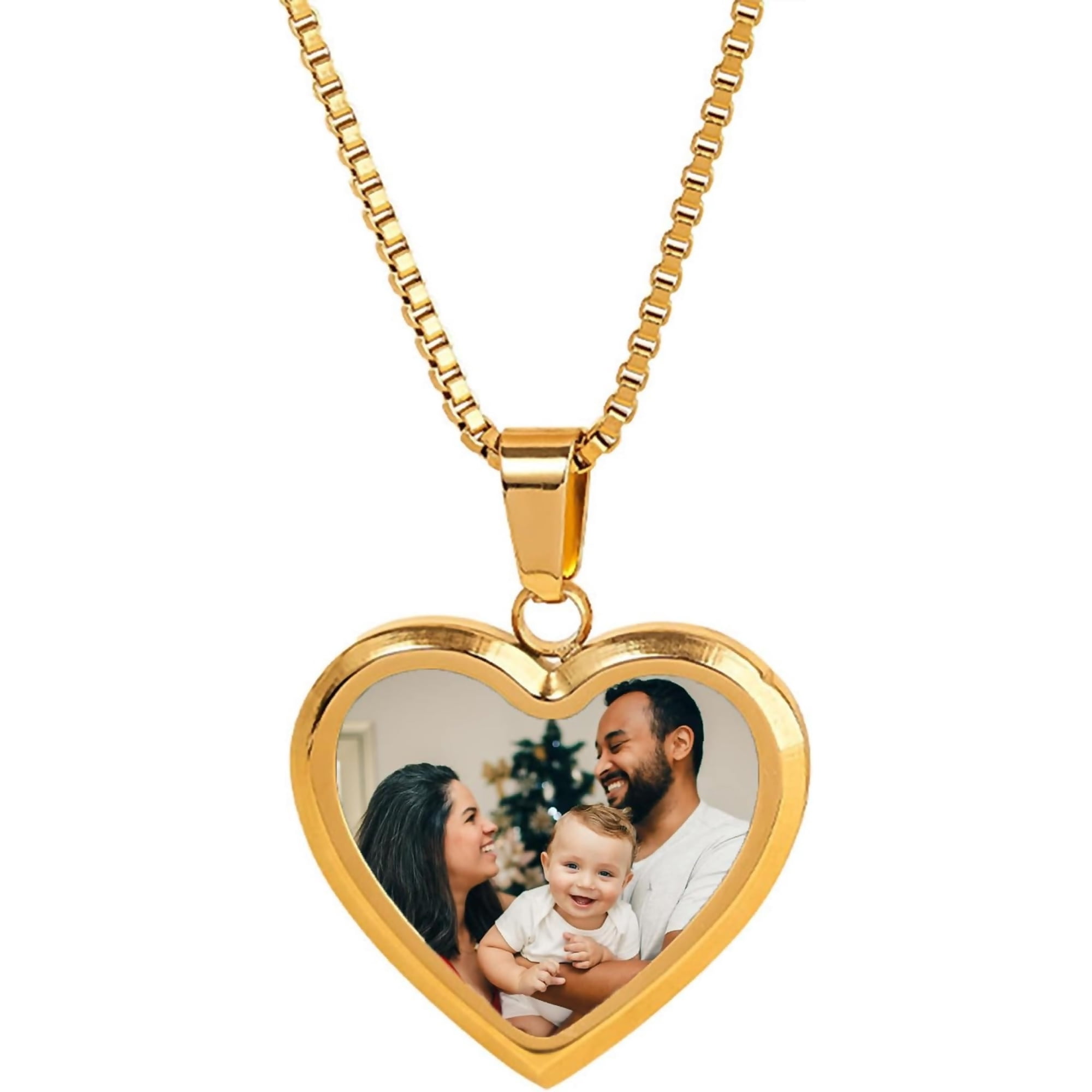 Zephyriana Personalized Photo Necklace Custom Picture Pendant Necklace Photo Locket Memorial Jewelry Gift for Women Men Keepsake Necklace with Custom Image