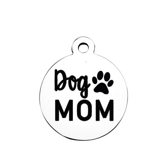 DOG MOM Stainless Steel Charms-Dog Lover Mother's Day Gifts Charm For Mother Mom Jewelry Making Gao Jinjia LED