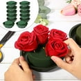 Gazechimp 12 Pieces DIY Flower Foams with Bowl Kits Round Floral Foam Blocks Green DIY Flower ...
