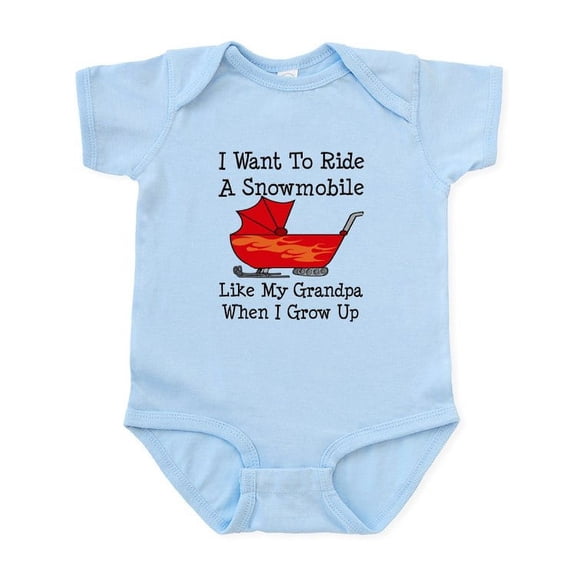 CafePress - Ride A Snowmobile Like Grandpa Infant Bodysuit - Baby Light Bodysuit, Size Newborn - 24 Months