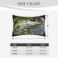 thumbnail image 4 of Uemuo fishing bass Print Throw Pillow Case – Cozy & Soft Cushion Cover, Hypoallergenic Pillow Case for Sleeping, Perfect for Women with Envelope Closure-14"x20", 4 of 6