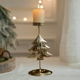 thumbnail image 4 of Christmas Decorations Taper Candle Holder Brass Gold Candlestick Holders Iron Candle Tray for Table Centerpiece,Mantel & Dining Table Wedding Decor,Festive Christmas Home Decoration, 4 of 7