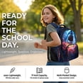 thumbnail image 6 of FKELYI Lightning Shark Print Kids Backpack for Boys 17 Inch School Backpacks Spacious Bookbag with Multi-Pockets Lightweight Casual Daypack for Elementary Student, 6 of 7