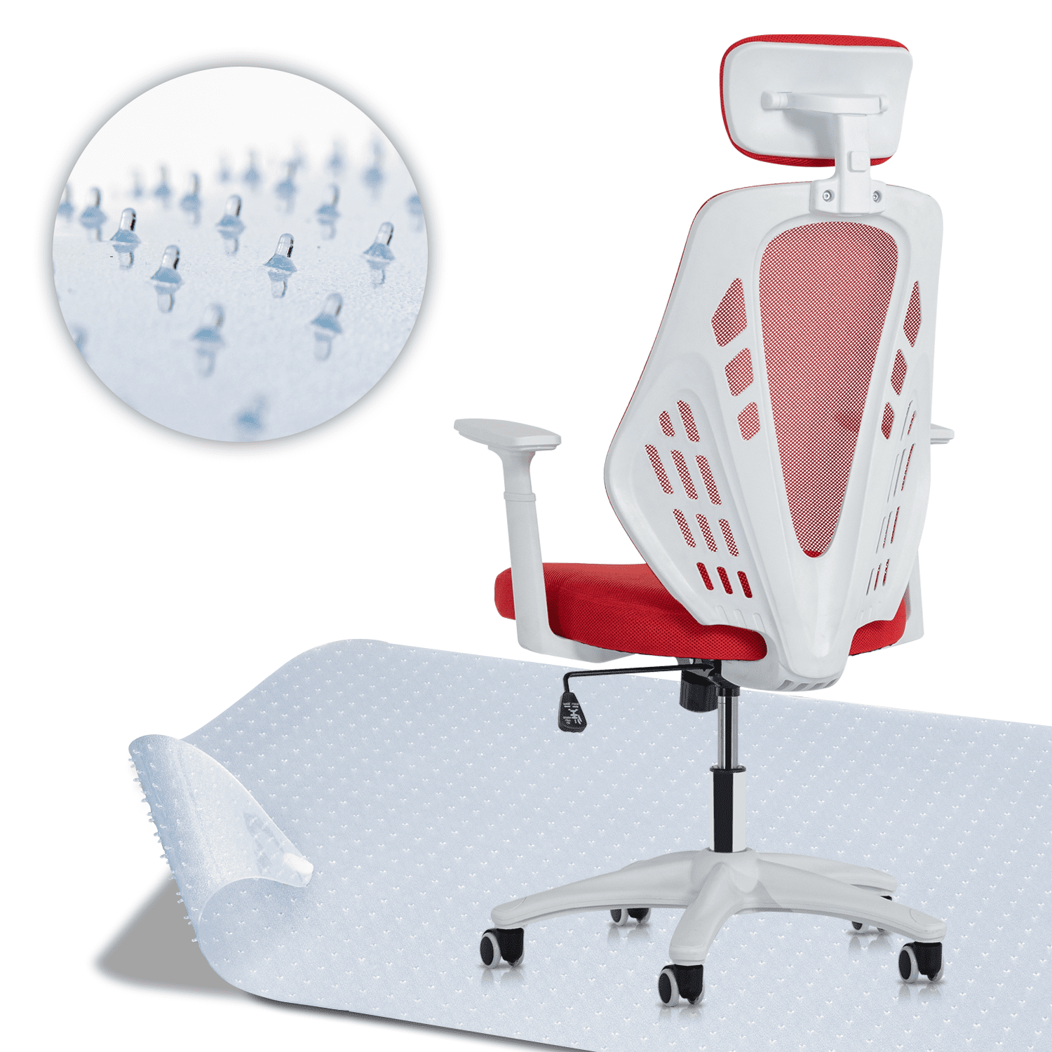 Magshion Mesh Office Chair & Carpet Protect Mat, High Back Computer