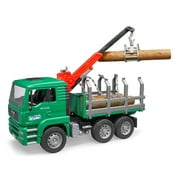 Bruder 02769  MAN Timber Truck w/ Loading Crane and 3 Trunks