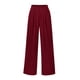 thumbnail image 1 of Pantalones PRETTYGARDEN Palazzo Mujer Vino Tinto Tiro Alto Talle M, 1 of 9