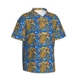 thumbnail image 2 of Daiia Sea Turtle Hawaiian Shirt for Men Gentle Cotton Regular Short Sleeve Casual-Medium, 2 of 9