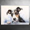 thumbnail image 2 of Smooth Fox Terrier Dog Canvas Bathroom Décor - Unique Bath Wall Decor - Modern Canvas Bathroom Wall Art - Room Decor - Bathroom Decorations - Restroom Sign - Wall decor living room, 2 of 4