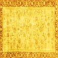 thumbnail image 1 of Ahgly Company Indoor Square Abstract Yellow Modern Area Rugs, 5' Square, 1 of 4