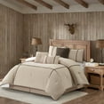 thumbnail image 2 of Nanshing Larsa 7 Piece Cabin Lodge Modern Comforter Set, Beige, California King, 2 of 11