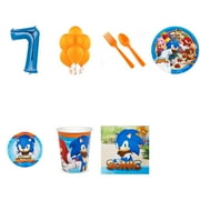 Sonic Boom Sonic The Hedgehog Party Supplies Party Pack For 16 With Blue #7 Balloon