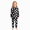 thumbnail image 2 of Zuwimk Toddler Girl Boys Pajamas Halloween Funny Graphic Pjs Jammies Fall Winter Long Sleeve Sleepwear Sets,Y009-Black, 2 of 9