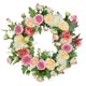 thumbnail image 2 of Corona de primavera para puerta de entrada con hojas y flores verdes artificiales para decoración de pared de jardín, hogar, interior y exterior. Corona de plástico., 2 of 7
