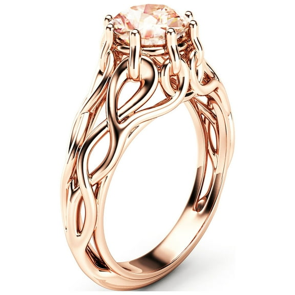 Celtic Braided Morganite Engagement Ring