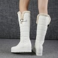 thumbnail image 4 of jsaierl Womne's Platform Snow Boot Knee High Boots Comfort Soft Thick Fleece Liner Winter Warm Snow Boots, 4 of 6