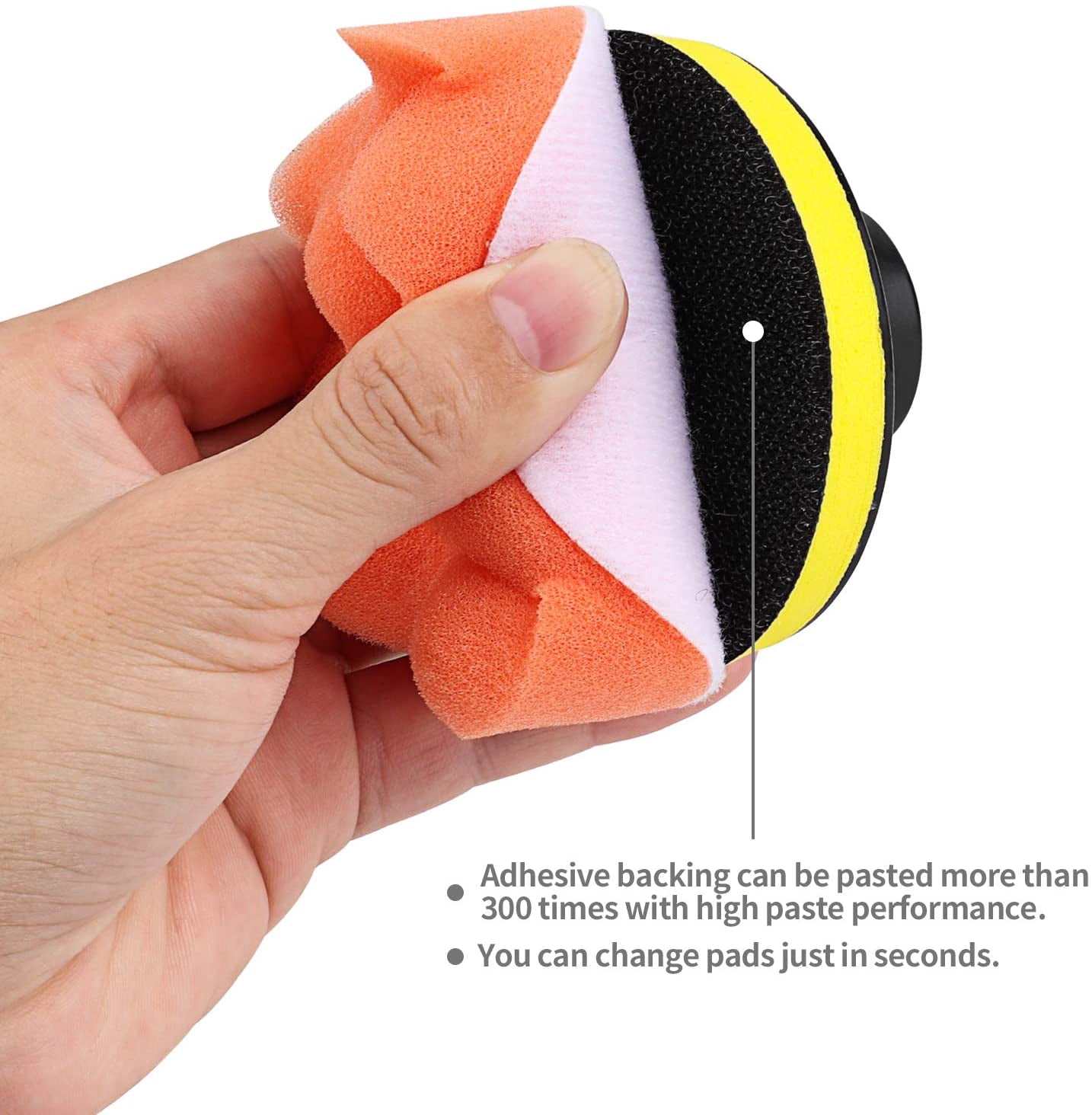 3 Inch Drill Buffing Pad, 11 Pcs Car Foam Polishing Pads Kit, Drill Buffer Polisher Attachment Buffing Kit for Car Polishing, Waxing, Sealing Glaze