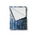 thumbnail image 2 of Magic Soft Flannel Fleece Throw Blanket, Fairy and Cascade at the Night on the Water Fresh Landscape Image Print, Cozy Plush for Indoor and Outdoor Use, 50" x 70", Grey Green, by Ambesonne, 2 of 5