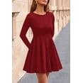 thumbnail image 2 of Vestido PRETTYGARDEN 2025 Rojo Manga Larga Mini A-Line M, 2 of 8