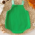 thumbnail image 4 of CAICJ98 Baby Boy Girl One Lucky Duck Birthday Outfit Summer Sleeveless First Birthday Overalls Mallard Duck Romper Plaid Bodysuit Hunting Clothes (Green,6-12 Months), 4 of 7