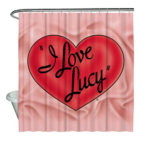 I Love Lucy 3d Logo Shower Curtain White 71x74 Walmart Com