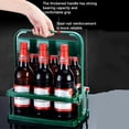 thumbnail image 4 of Cesta de plástico para cerveza 2021, vino plegable portátil, 6 botellas, soporte para bodega navideña, exhibición para gabinetes de bar de cocina en el hogar (color negro), 4 of 5