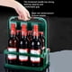 thumbnail image 4 of Cesta de plástico para cerveza 2021, vino plegable portátil, 6 botellas, soporte para bodega navideña, exhibición para gabinetes de bar de cocina en el hogar (color negro), 4 of 5