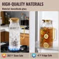 thumbnail image 4 of Jarra de vidrio Snuvid, paquete de 2, 2 L, borosilicato, tapa dorada, 4 of 6