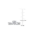 thumbnail image 3 of 1.53 Carat (Ctw) Synthetic Moissanite Bridal Engagement Wedding Ring Set 10K White Gold for Women, 3 of 6