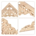 thumbnail image 5 of Uxcell 2Pack Wood Carved Appliques Unpainted Decorative Corner Carving Decals 16 x 16cm, 5 of 5
